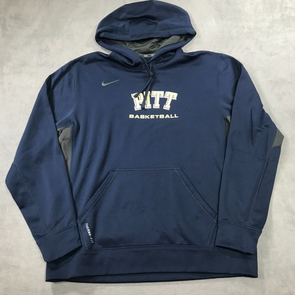 Nike Other - Pitt Panthers Nike Hoodie Sweatshirt Men's Large Blue Therma Fit Basketball